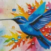 Blue Hummingbird Diamond Painting