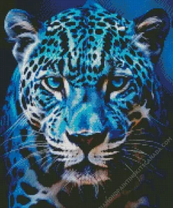 Blue Jaguar Diamond Painting