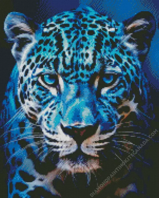 Blue Jaguar Diamond Painting