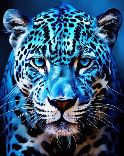 Blue Jaguar Diamond Painting