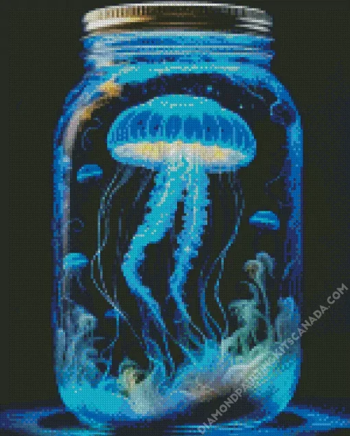 Jellyfish In Jar Diamond Painting