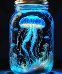 Jellyfish In Jar Diamond Painting