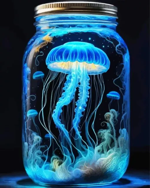 Jellyfish In Jar Diamond Painting