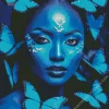 Blue Lady Butterfly Diamond Painting