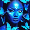 Blue Lady Butterfly Diamond Painting