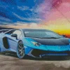 Blue Lamborghini Diamond Painting