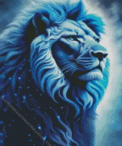 Blue Lion Diamond Painting