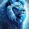 Blue Lion Diamond Painting