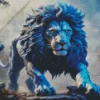 Blue Lion Animal Diamond Painting