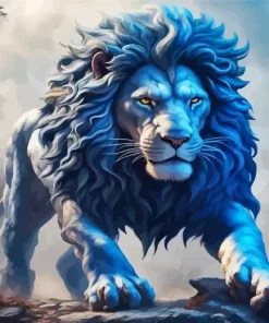 Blue Lion Animal Diamond Painting