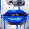 Blue Lips Diamond Painting