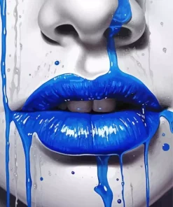 Blue Lips Diamond Painting