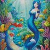 Blue Mermaid Underwater Diamond Painting