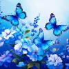 Blue Monarch Butterflies Diamond Painting