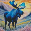 Blue Moose Diamond Painting