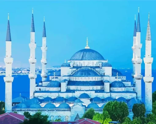 Blue Mosque Diamond Painting