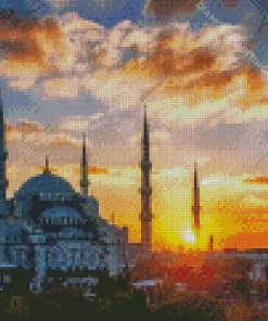 Blue Mosque Turkey Diamond Painting