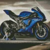 Blue Motorbike Diamond Painting