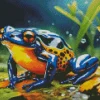 Blue Orange Frog Diamond Painting