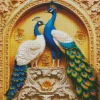 Blue Peacock Couple Diamond Painting