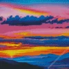 Blue Pink And Purple Sunset Diamond Painting