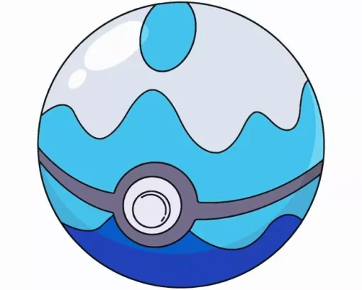 Blue Pokeball Diamond Painting