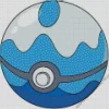 Blue Pokeball Diamond Painting