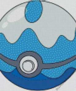 Blue Pokeball Diamond Painting