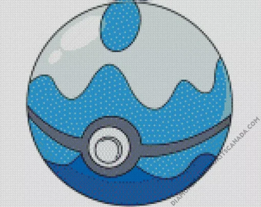 Blue Pokeball Diamond Painting