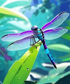 Blue Purple Dragonfly Diamond Painting