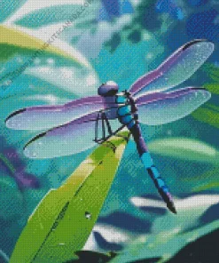 Blue Purple Dragonfly Diamond Painting