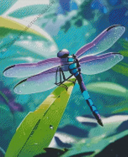 Blue Purple Dragonfly Diamond Painting