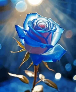 Blue Rose In Sunlight Diamond Painting