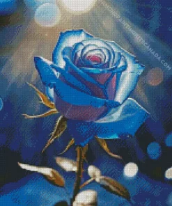 Blue Rose In Sunlight Diamond Painting