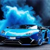 Blue Smoke Car Diamond Painting