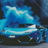 Blue Smoke Car Diamond Painting