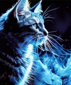 Blue Smoke Cat Diamond Painting