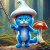 Blue Smurf Cat Diamond Painting