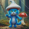 Blue Smurf Cat Diamond Painting