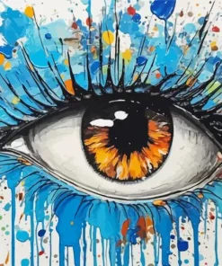 Blue Splatter Eye Diamond Painting