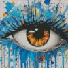 Blue Splatter Eye Diamond Painting