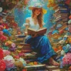 Bookish Girl Diamond Painting