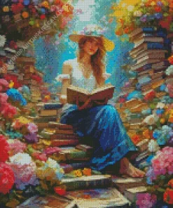 Bookish Girl Diamond Painting