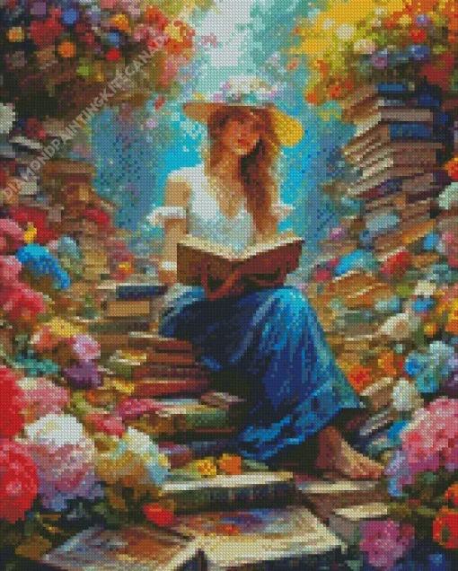 Bookish Girl Diamond Painting