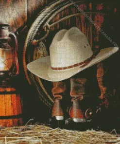 Boots And Cowboy Hat Diamond Painting