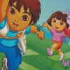 Boots Dora And Diego Diamond Painting