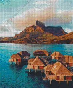 Bora Bora Huts Diamond Painting