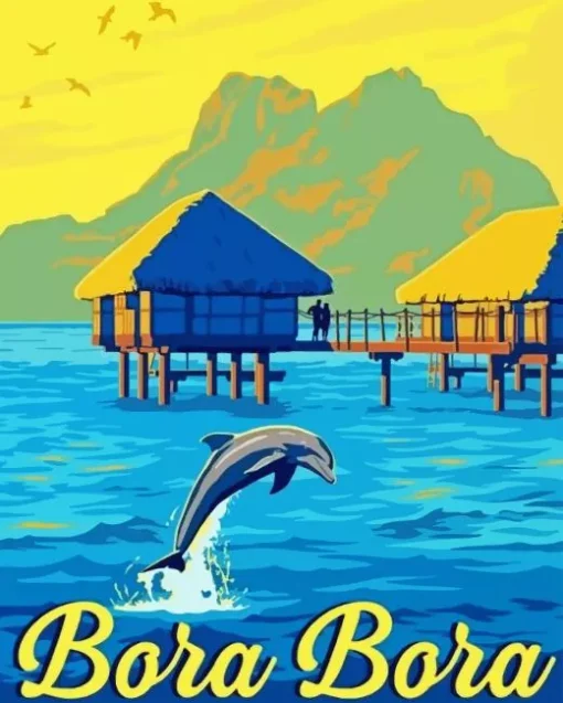 Bora Bora Island Poster Diamond Painting