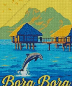 Bora Bora Island Poster Diamond Painting