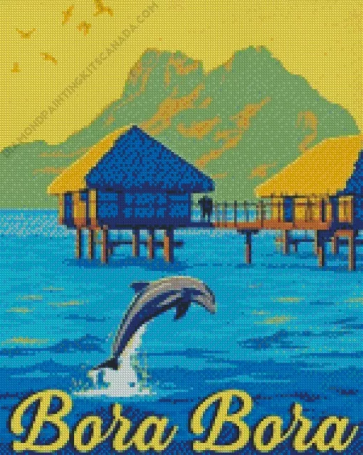 Bora Bora Island Poster Diamond Painting